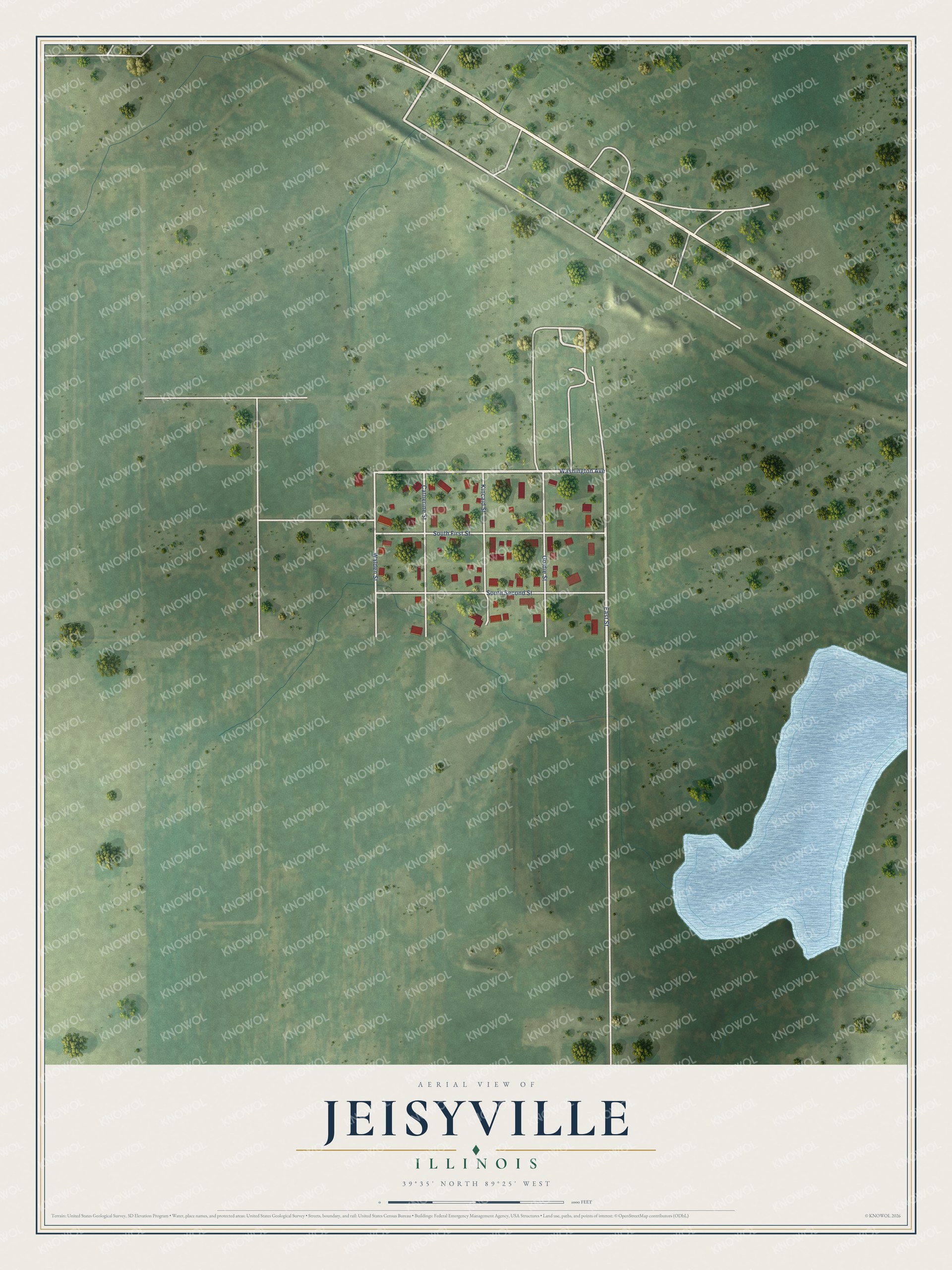 Watermarked full-map preview of Jeisyville, Illinois
