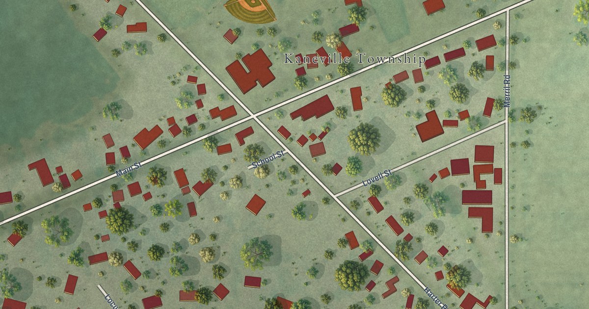 Map of Kaneville, Illinois in 2026