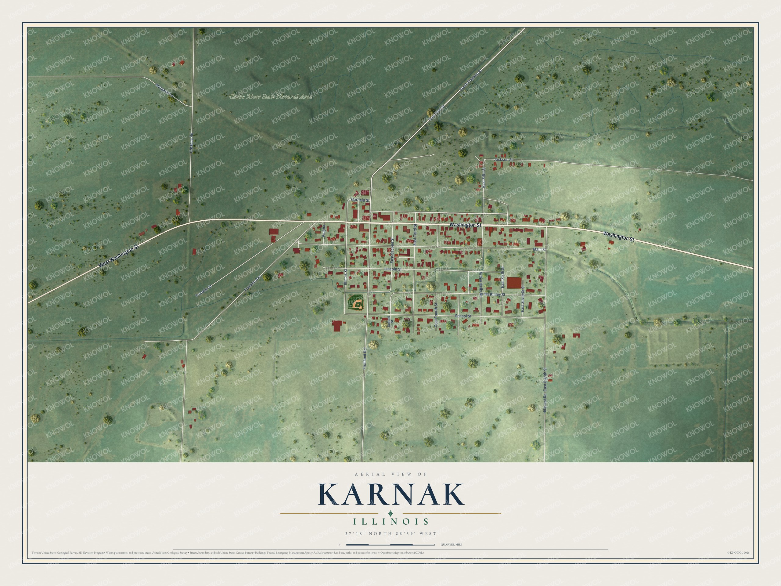 Watermarked full-map preview of Karnak, Illinois