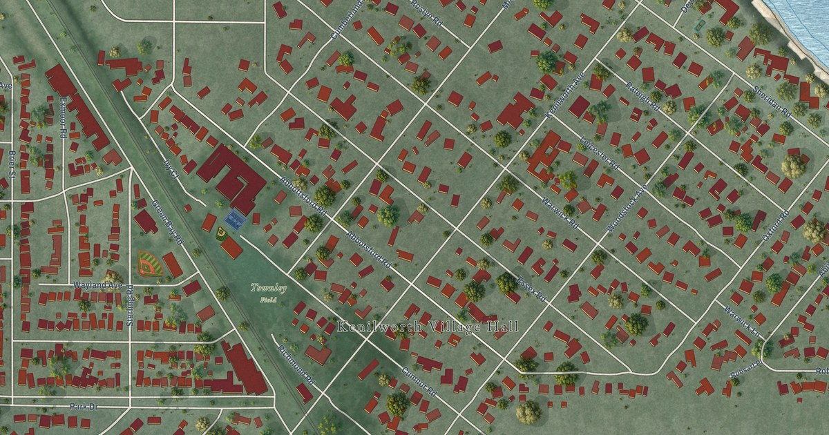 Map of Kenilworth, Illinois in 2026