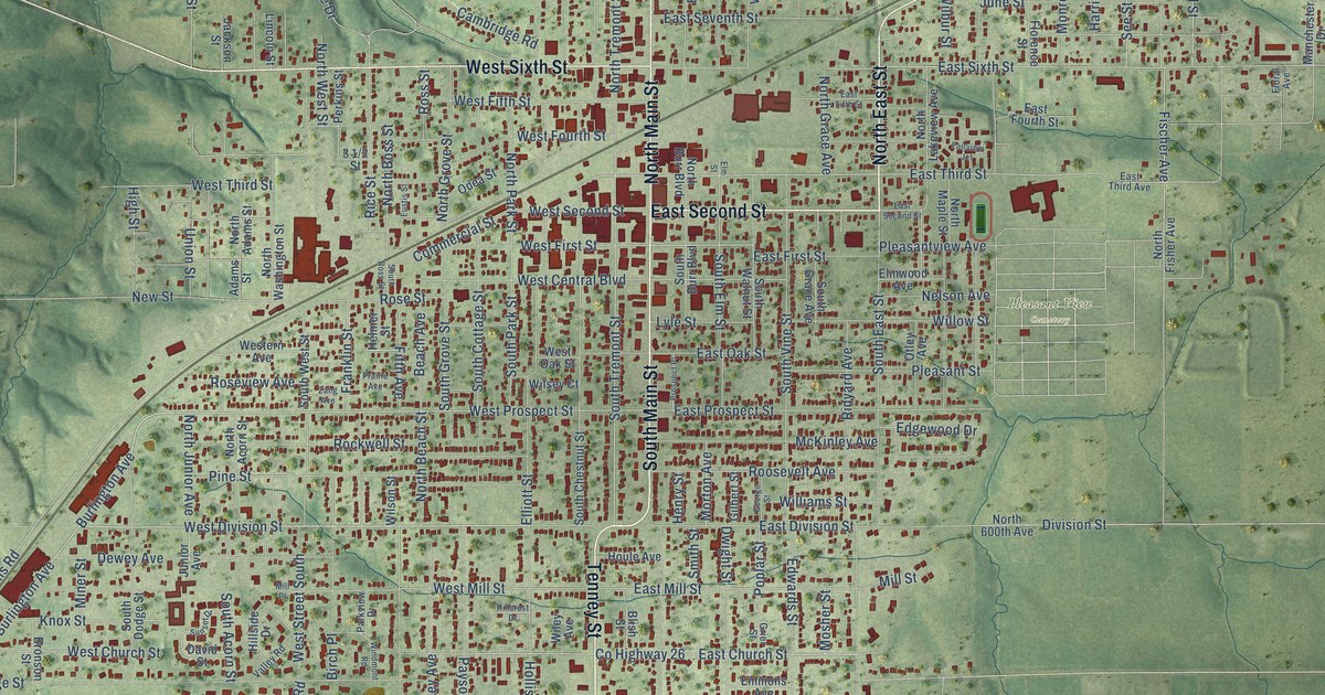 Map of Kewanee, Illinois in 2026