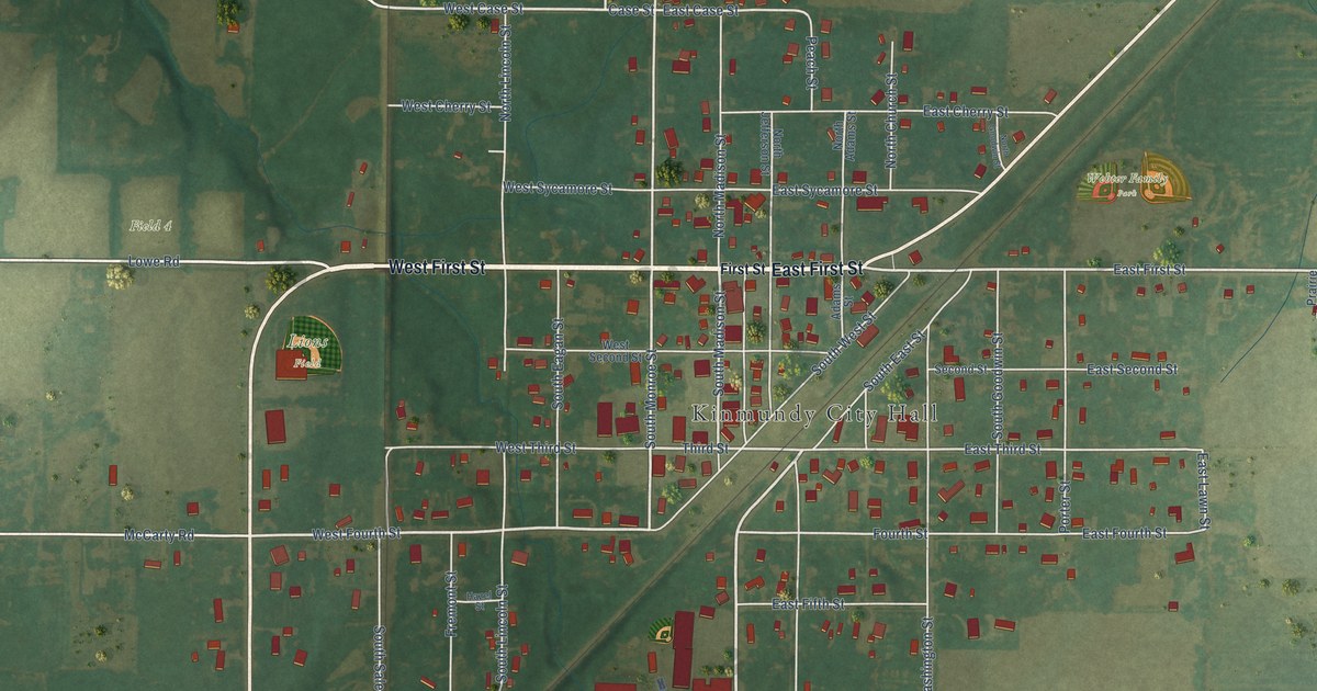 Map of Kinmundy, Illinois in 2026