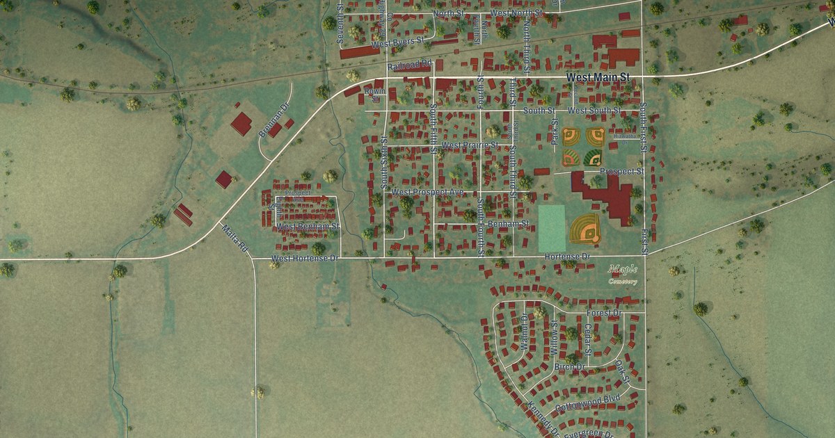 Map of Kirkland, Illinois in 2026