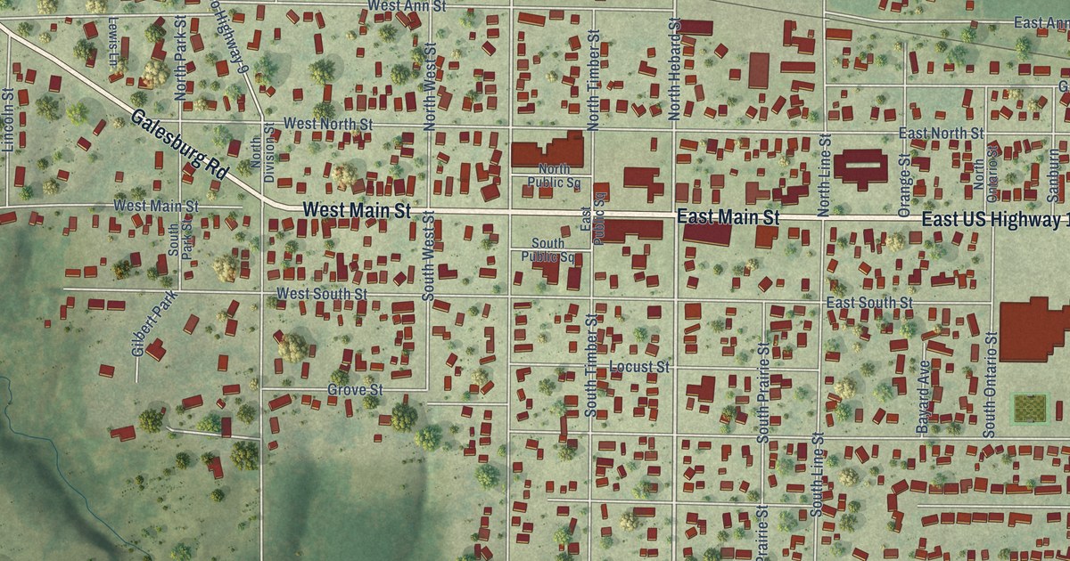 Map of Knoxville, Illinois in 2026