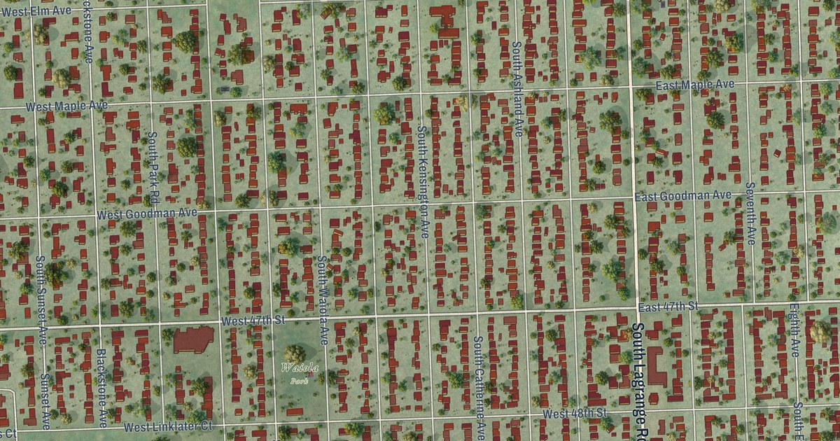 Map of La Grange, Illinois in 2026