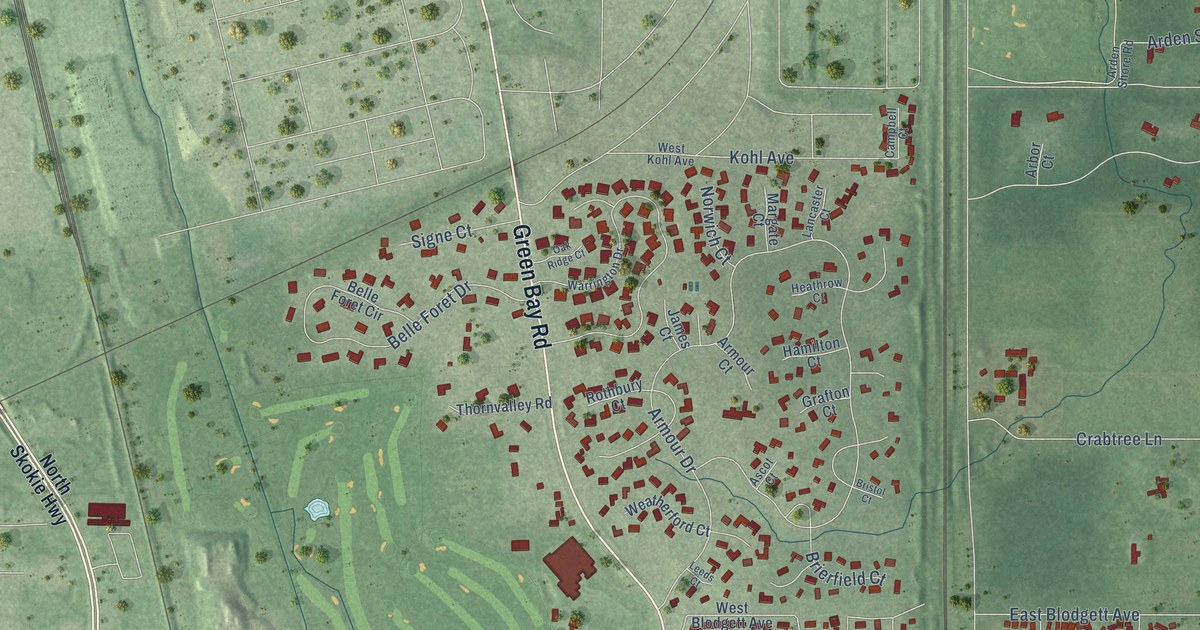 Map of Lake Bluff, Illinois in 2026