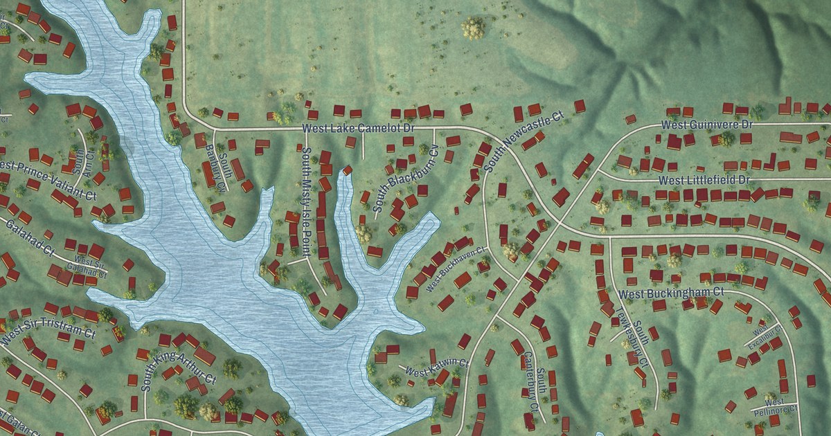 Map of Lake Camelot, Illinois in 2026