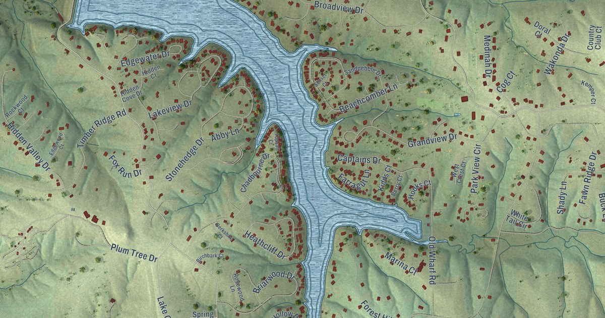 Detailed Map of Lake Carroll, Illinois
