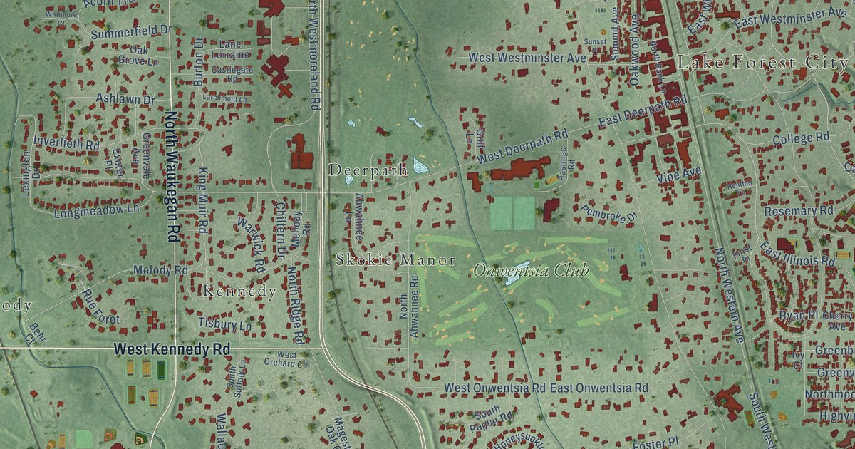 Map of Lake Forest, Illinois in 2026