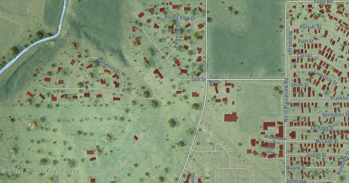 Map of Lake of the Woods, Illinois in 2026