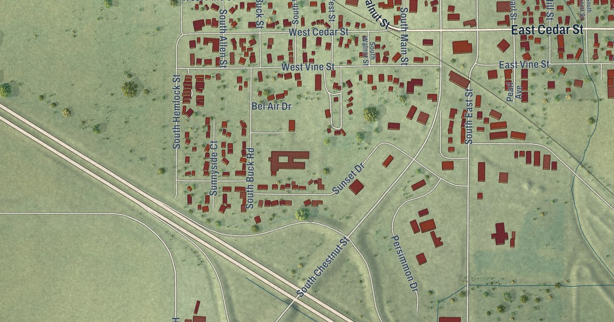 Map of Le Roy, Illinois in 2026