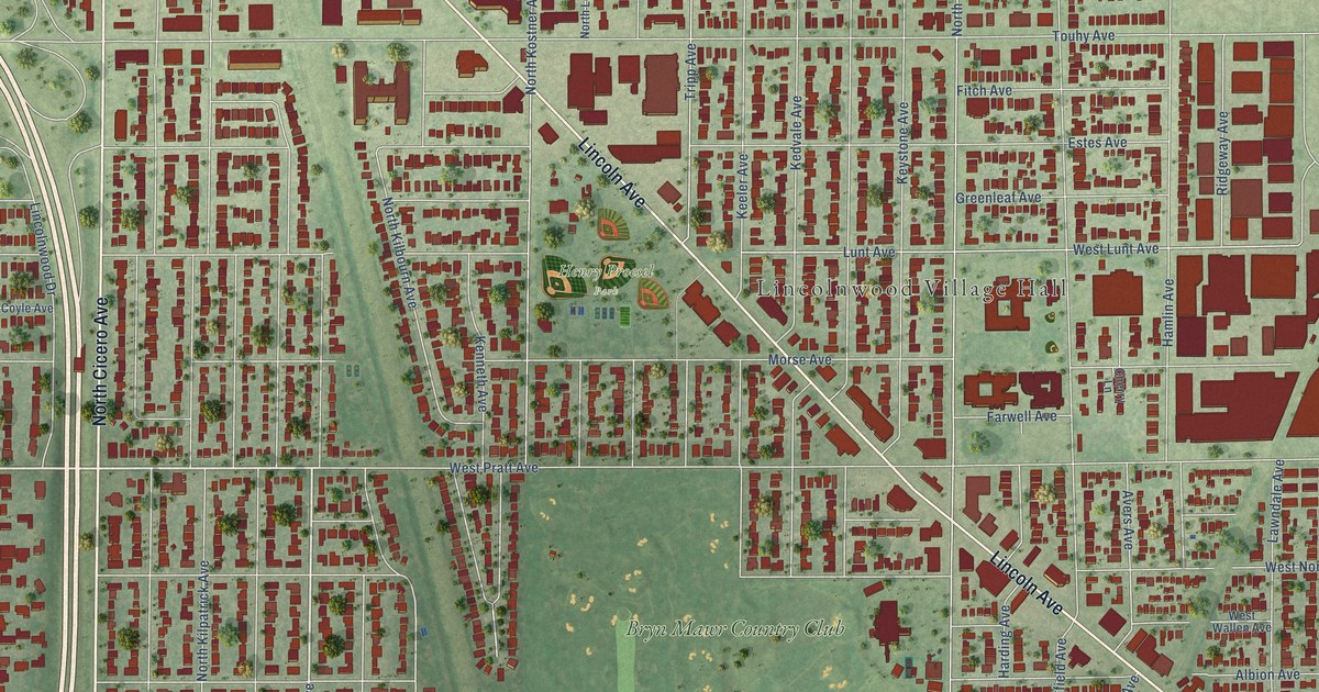 Map of Lincolnwood, Illinois in 2026