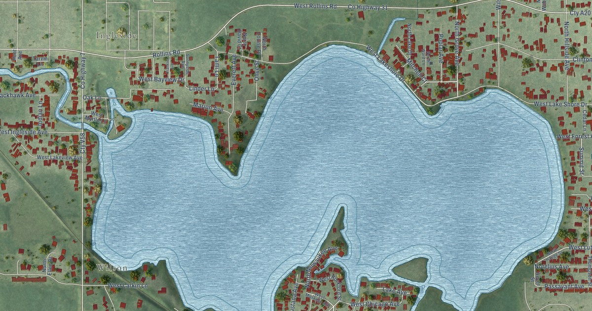 Map of Long Lake, Illinois in 2026