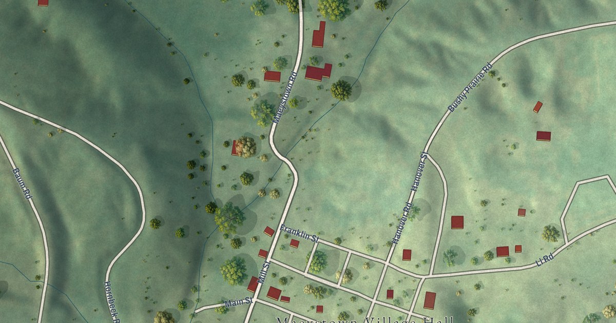 Map of Maeystown, Illinois in 2026