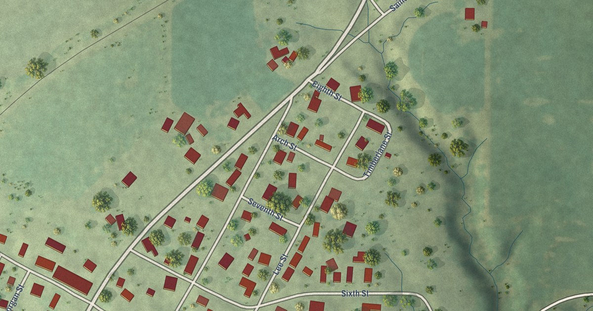 Map of Manchester, Illinois in 2026