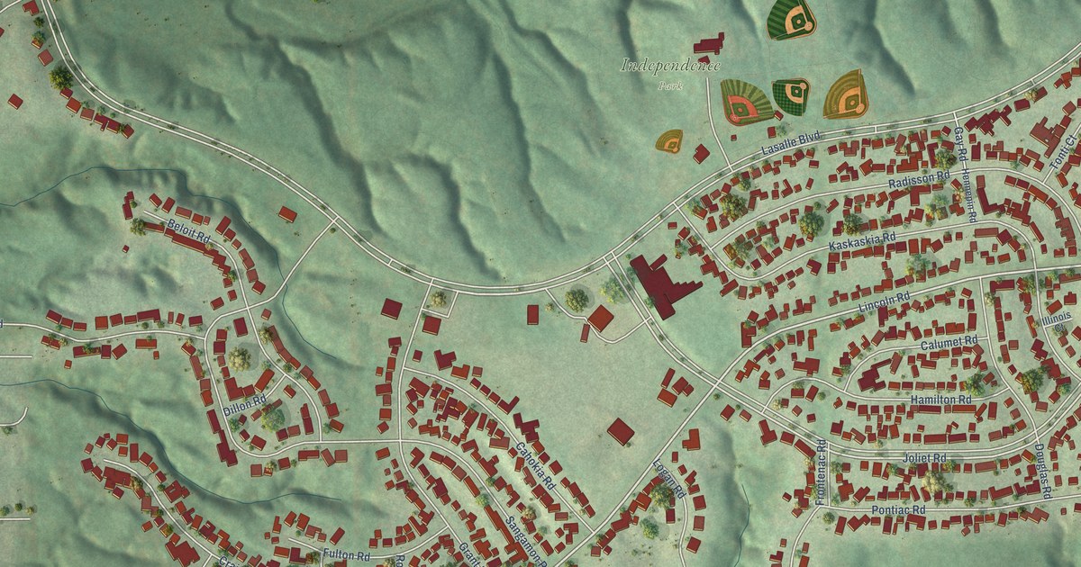 Map of Marquette Heights, Illinois in 2026