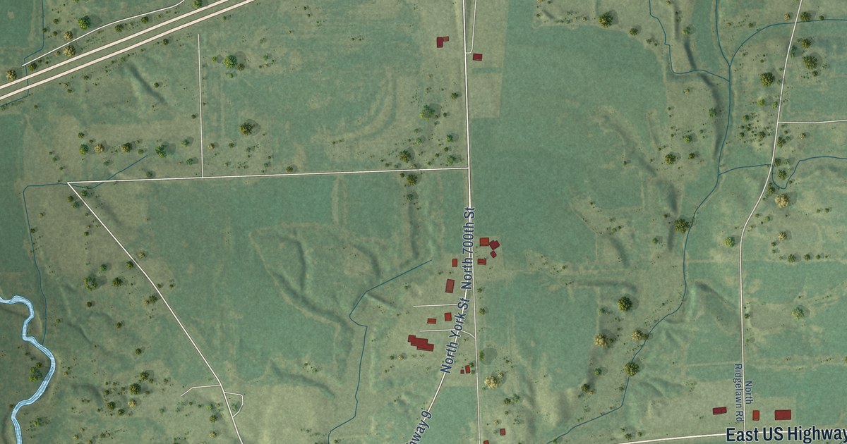 Map of Martinsville, Illinois in 2026