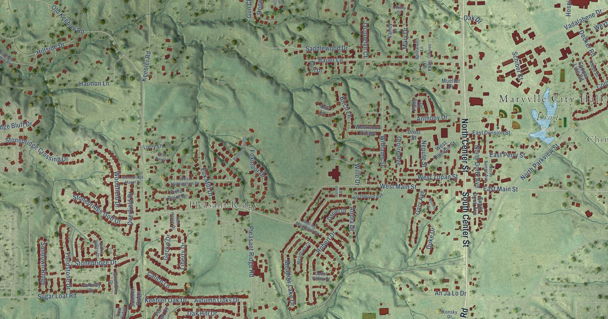 Map of Maryville, Illinois in 2026