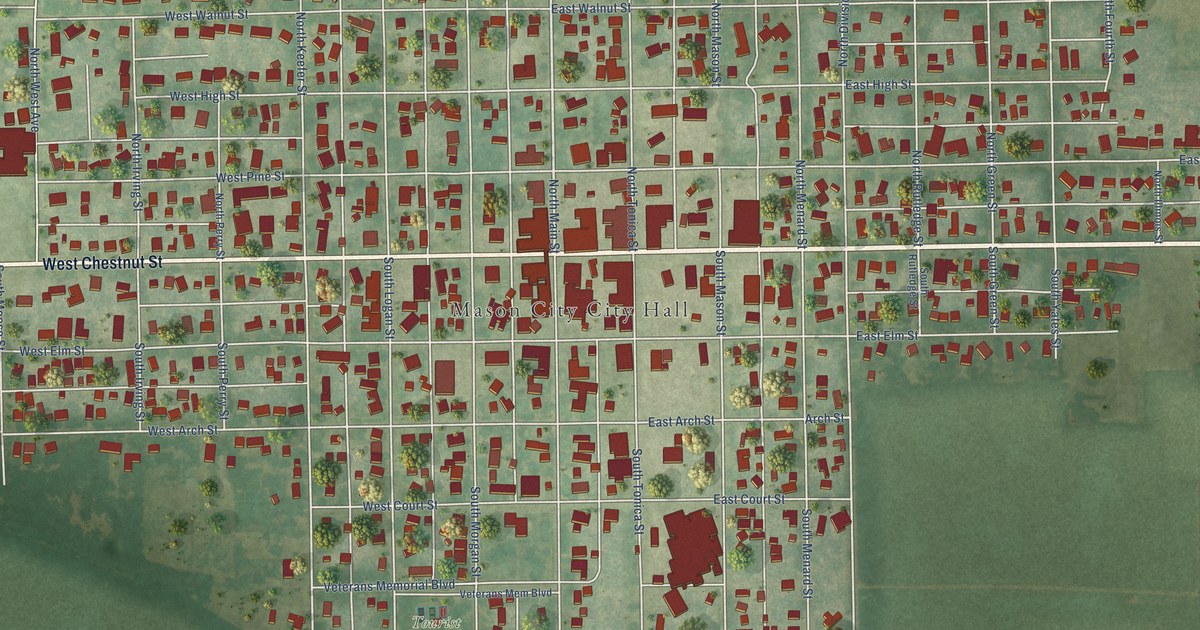 Map of Mason City, Illinois in 2026