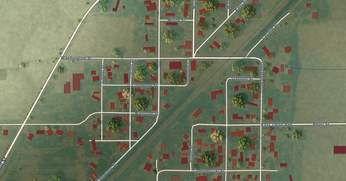 Map of Mason, Illinois in 2026