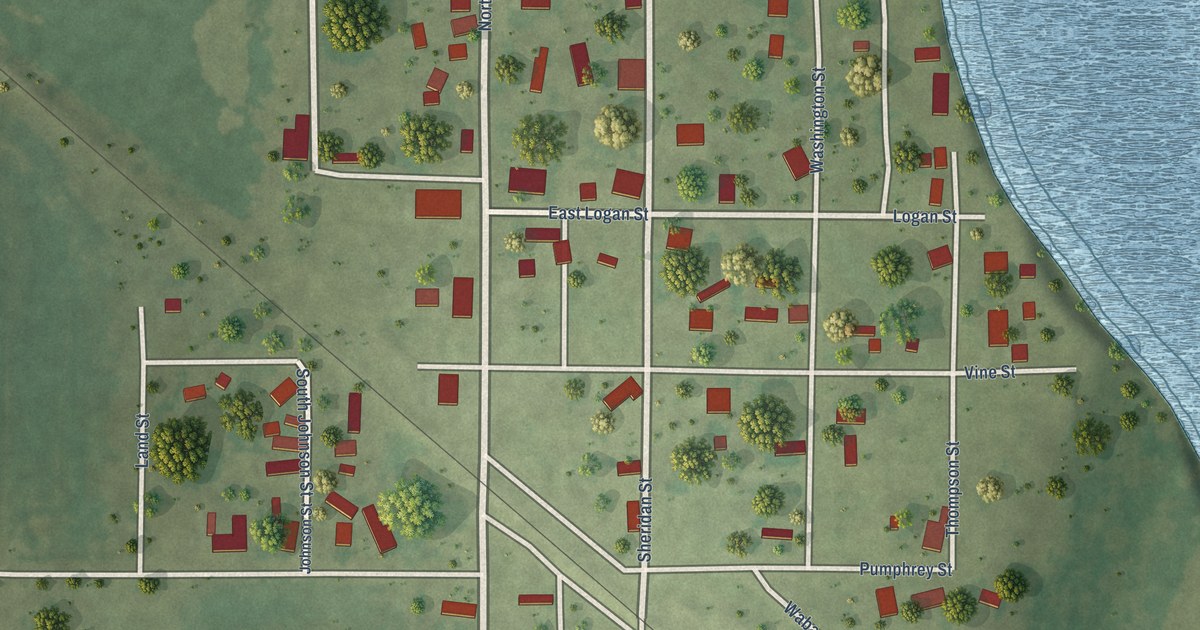 Map of Maunie, Illinois in 2026