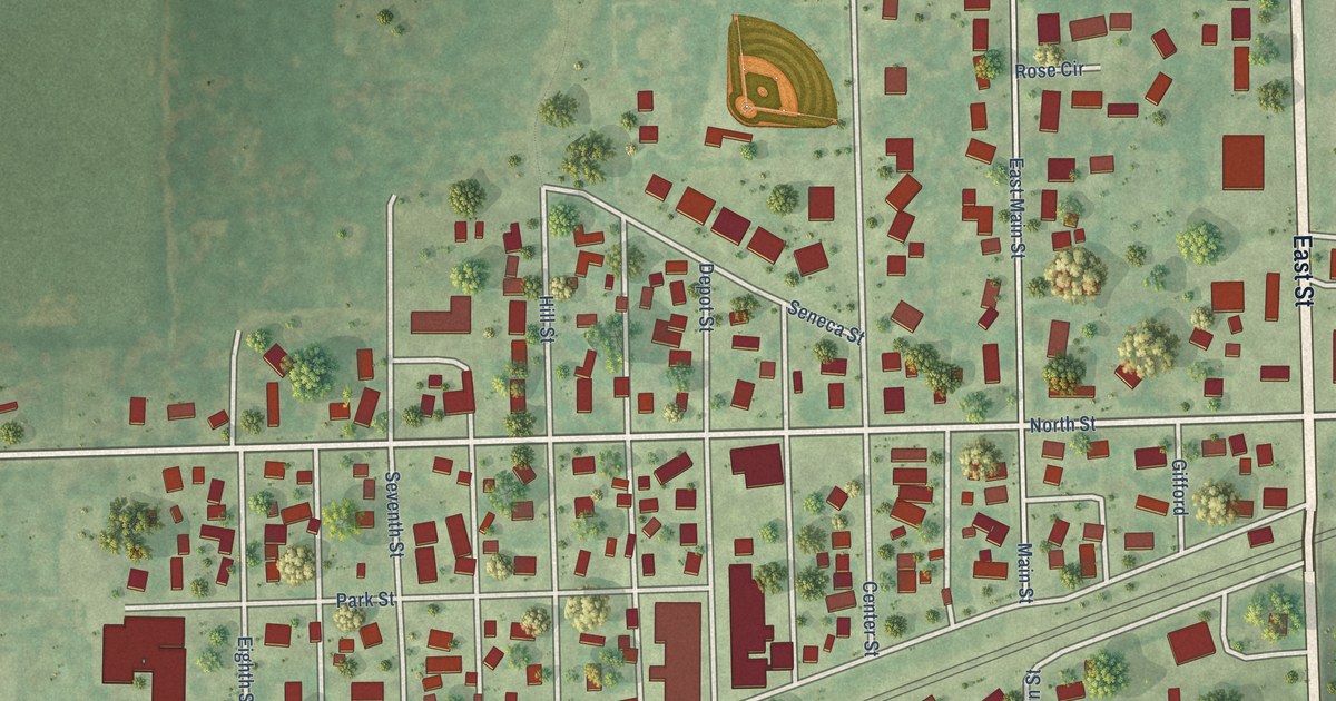 Map of Mazon, Illinois in 2026
