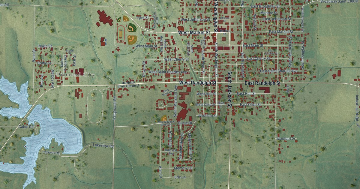 Map of McLeansboro, Illinois in 2026