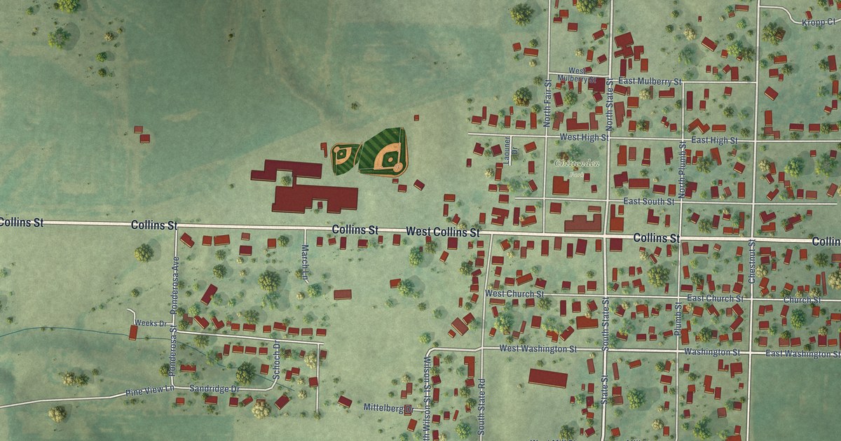 Map of Mendon, Illinois in 2026