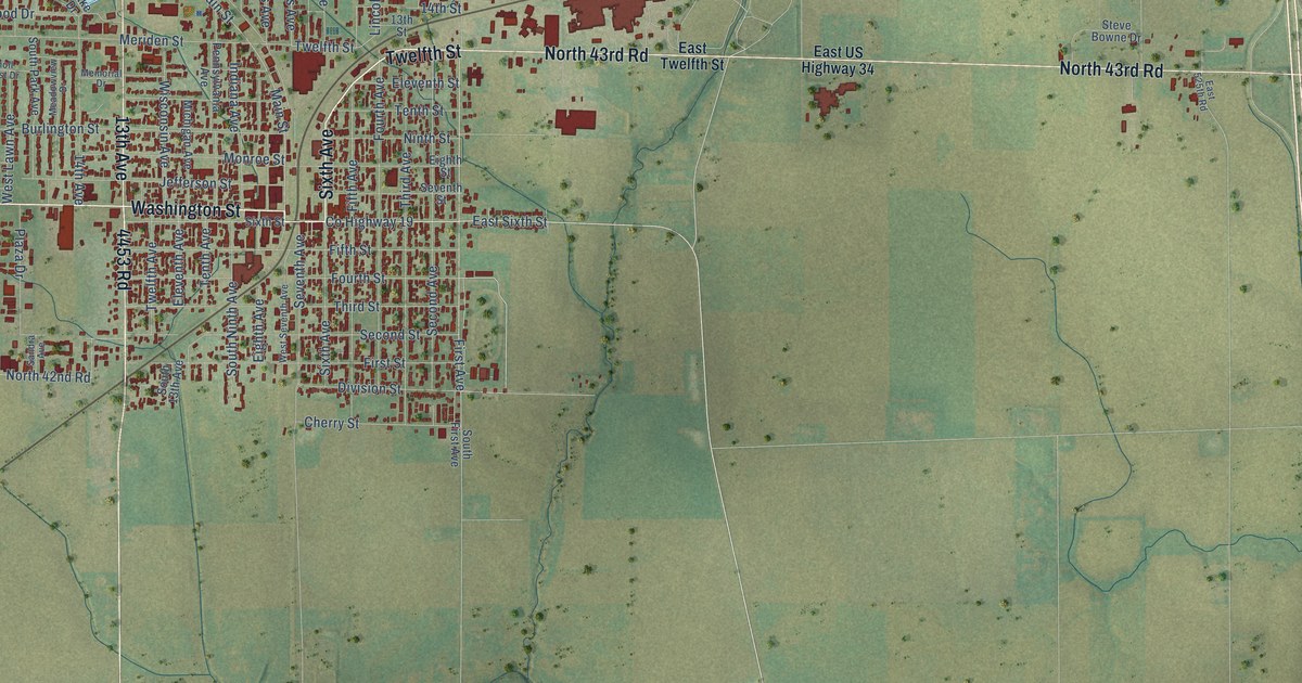 Map of Mendota, Illinois in 2026