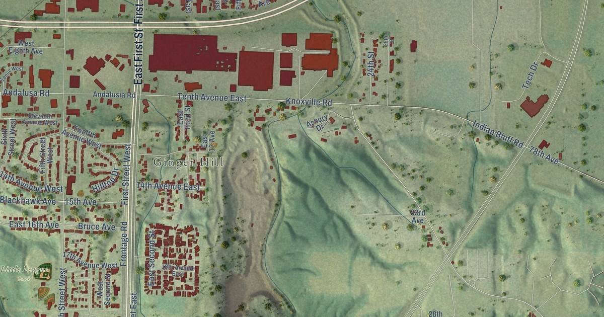 Map of Milan, Illinois in 2026