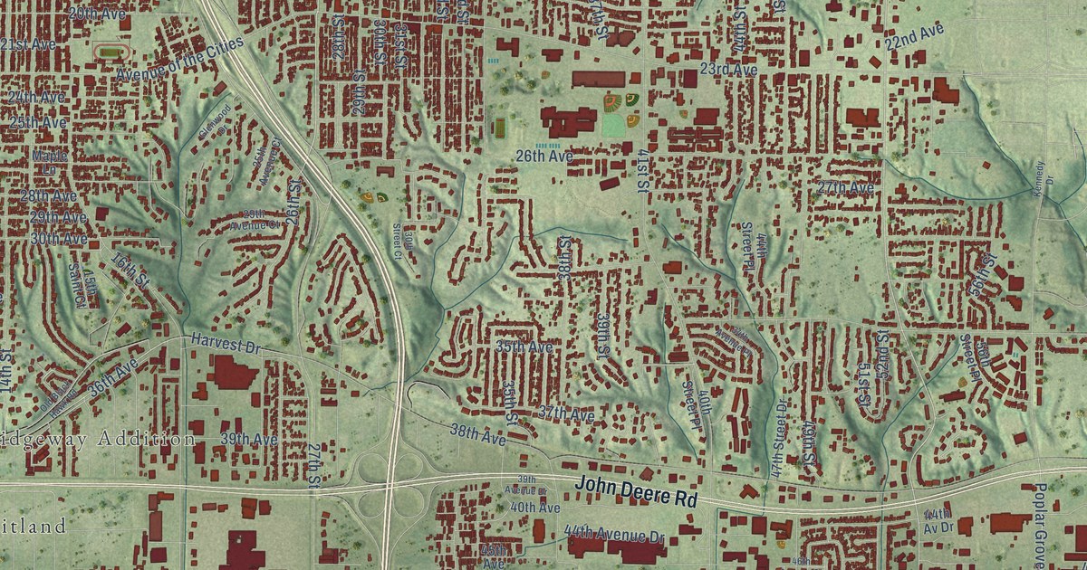 Map of Moline, Illinois in 2026