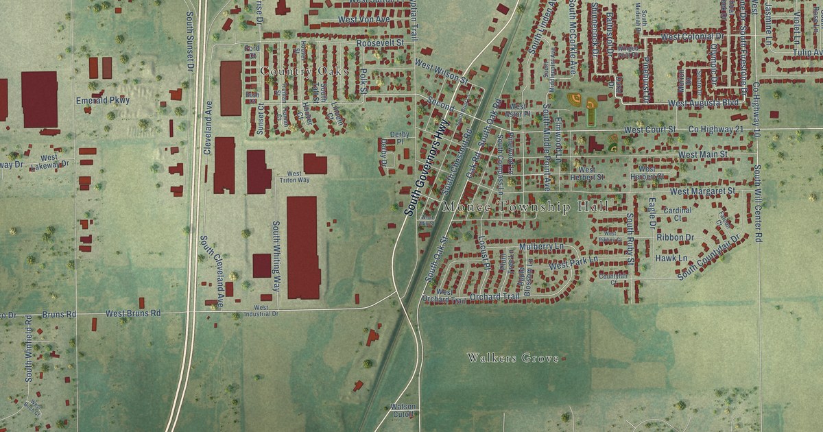 Map of Monee, Illinois in 2026