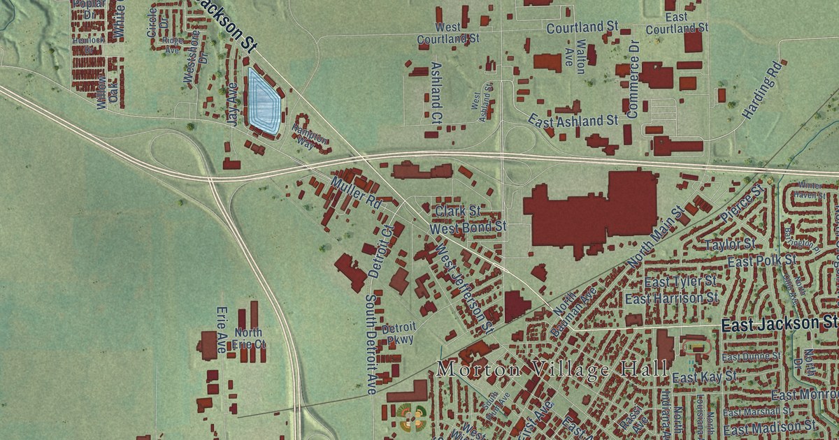 Map of Morton, Illinois in 2026
