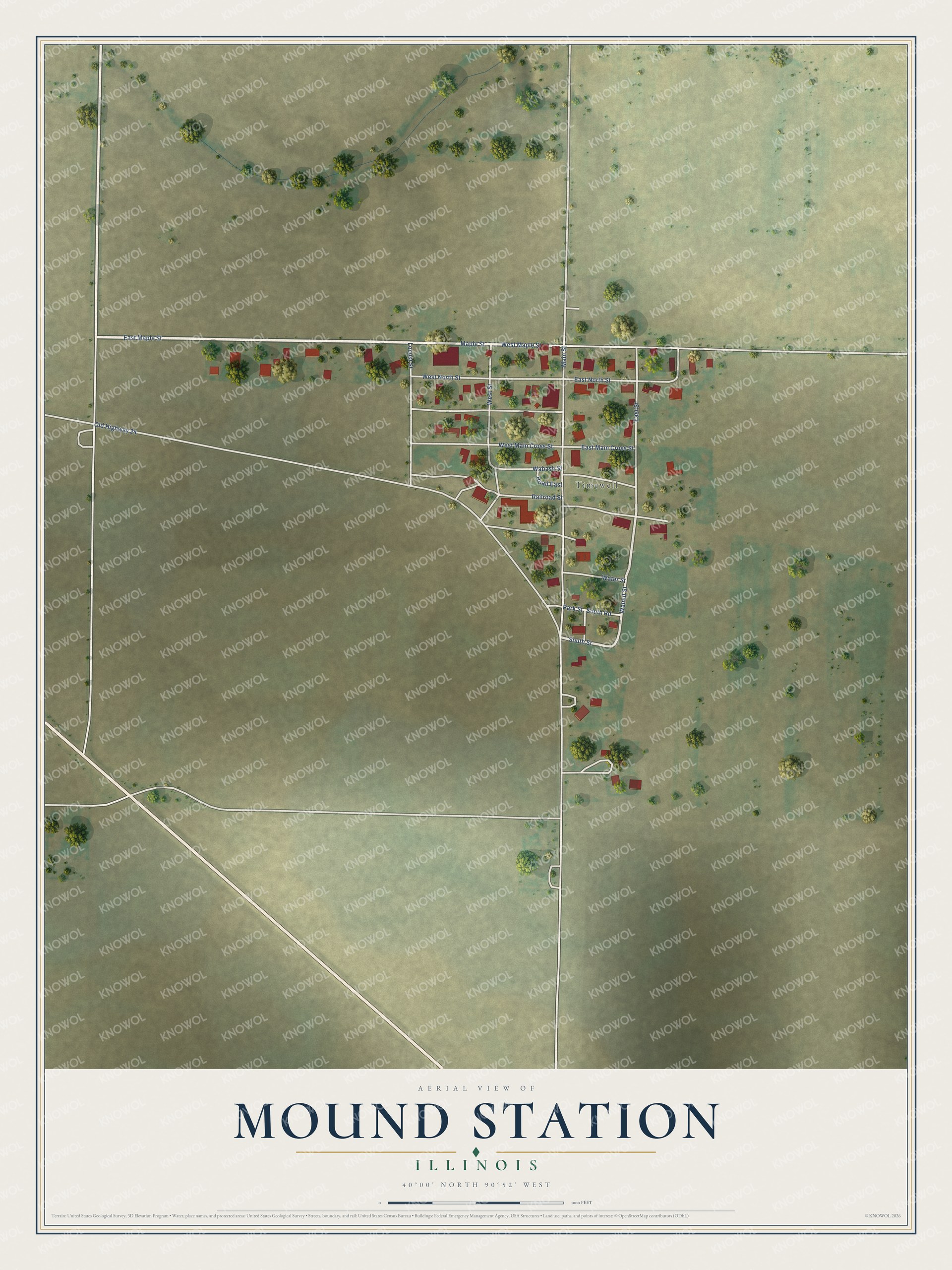 Watermarked full-map preview of Mound Station, Illinois