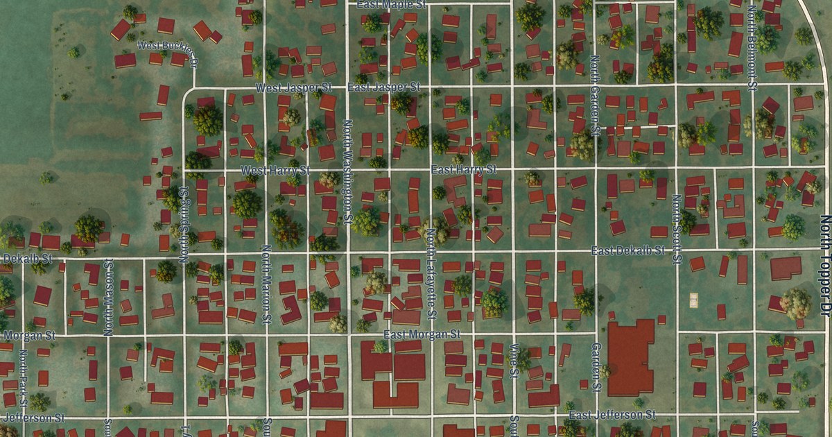 Map of Mount Pulaski, Illinois in 2026