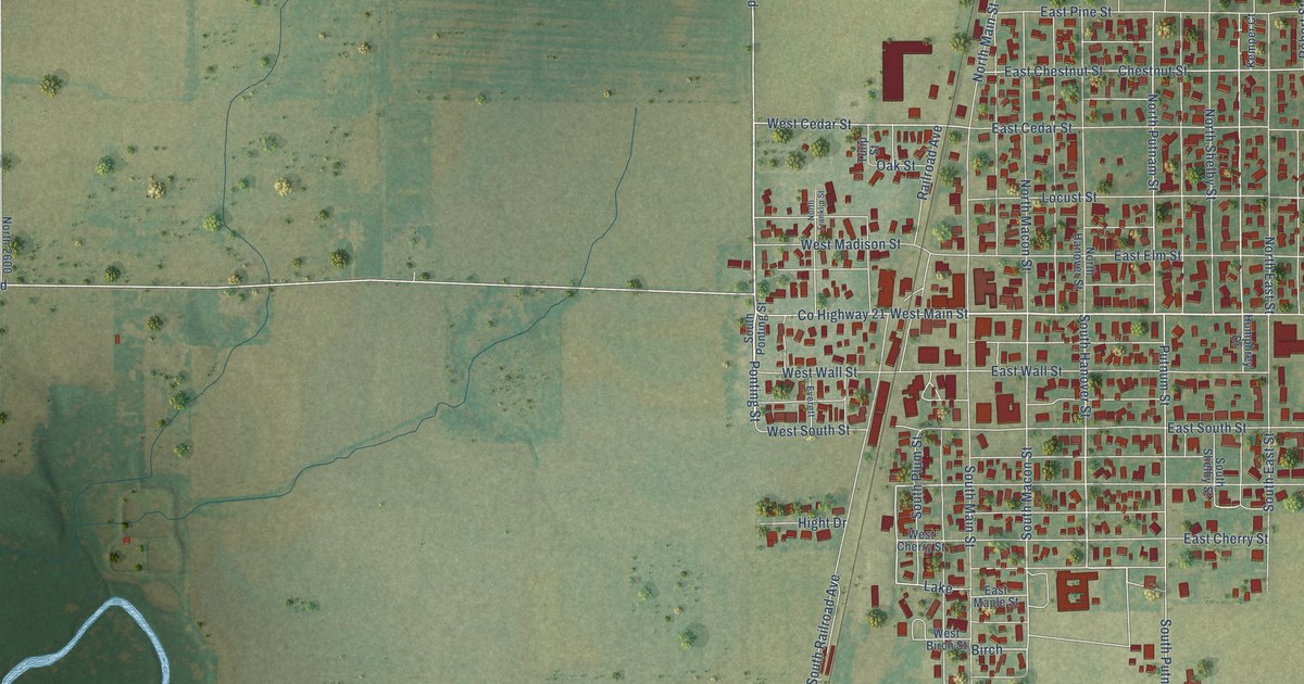 Map of Moweaqua, Illinois in 2026