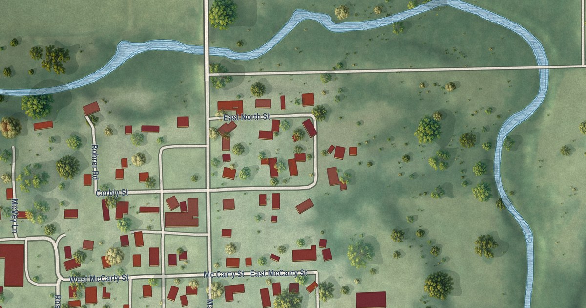 Map of Muncie, Illinois in 2026