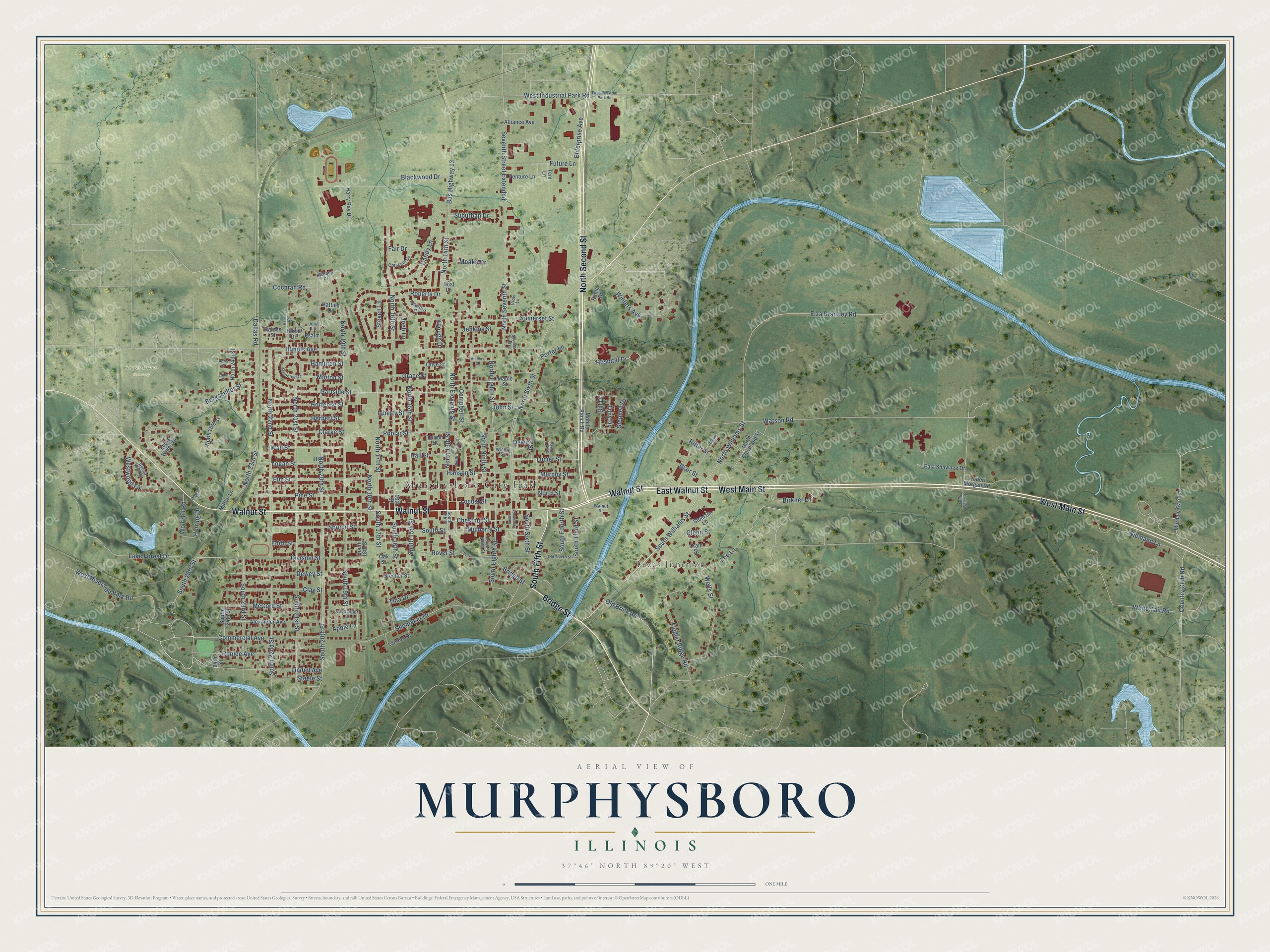 Watermarked full-map preview of Murphysboro, Illinois