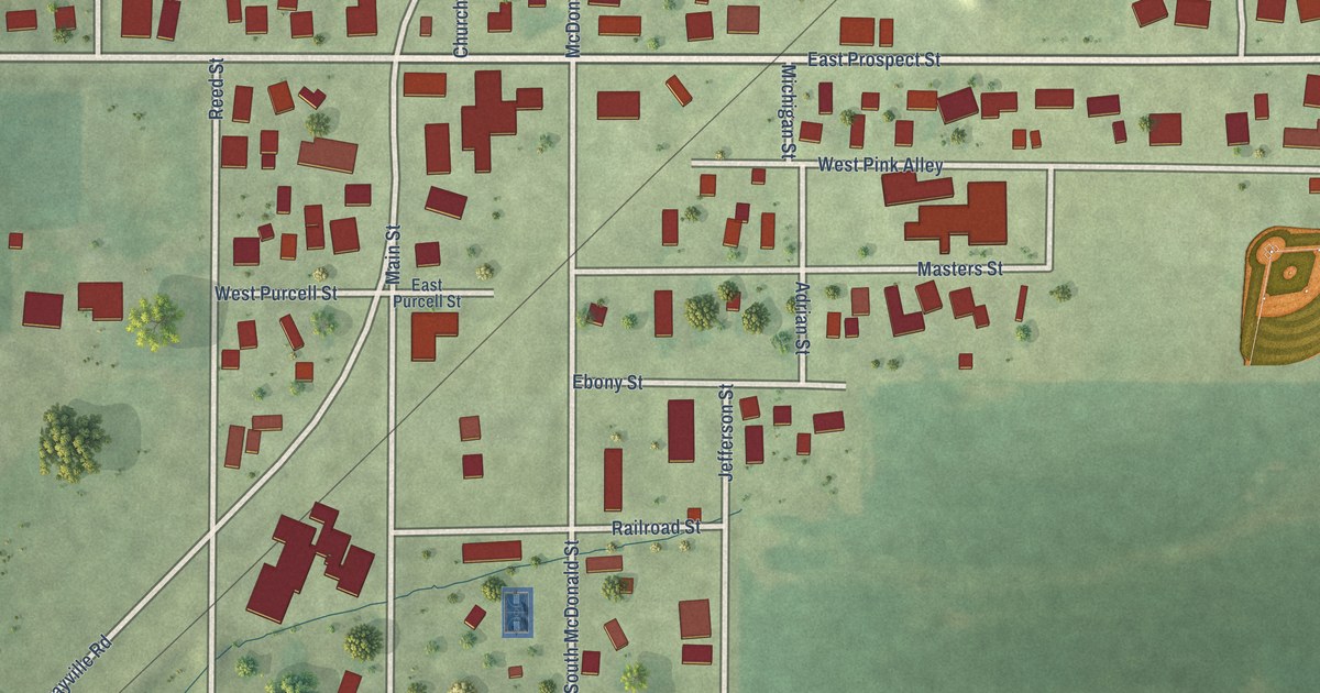 Map of Murrayville, Illinois in 2026