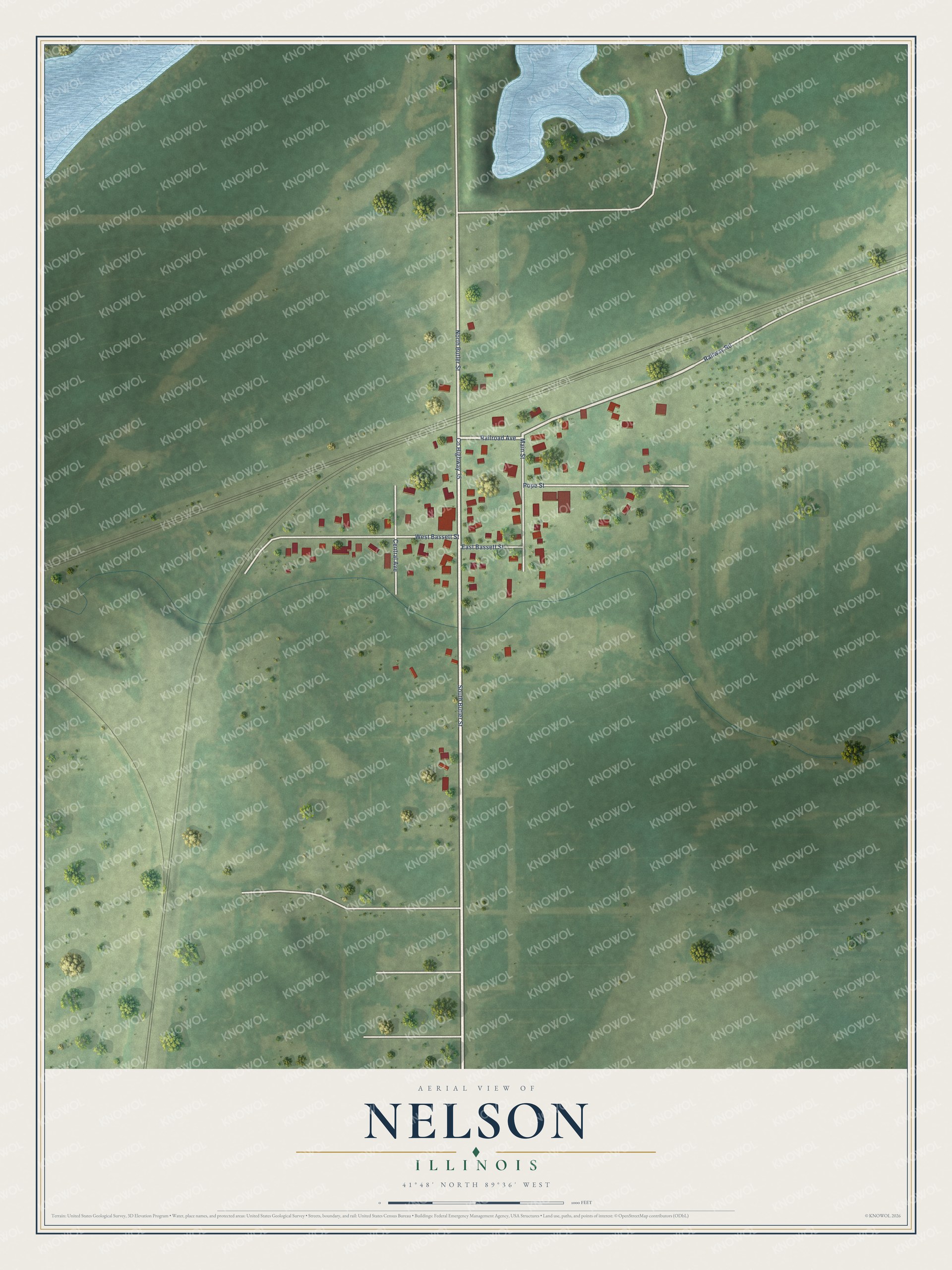 Watermarked full-map preview of Nelson, Illinois
