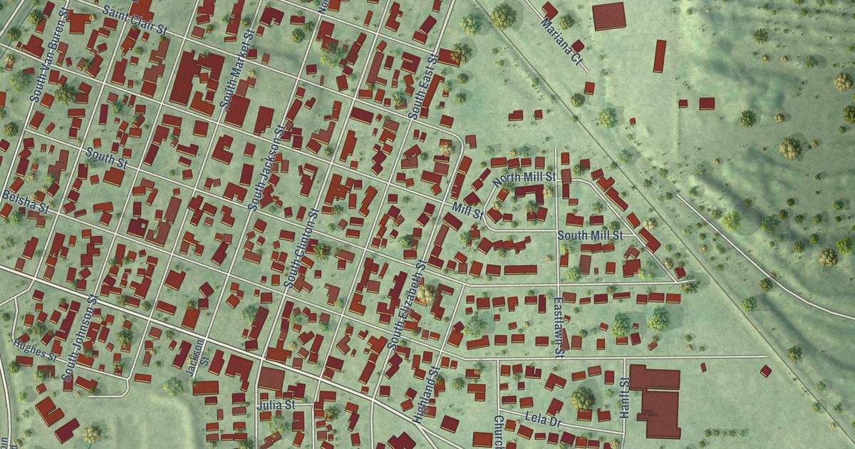 Map of New Athens, Illinois in 2026
