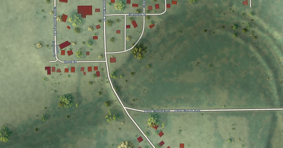 Map of New Bedford, Illinois in 2026