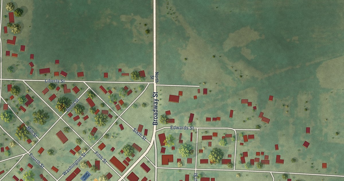 Map of New Boston, Illinois in 2026