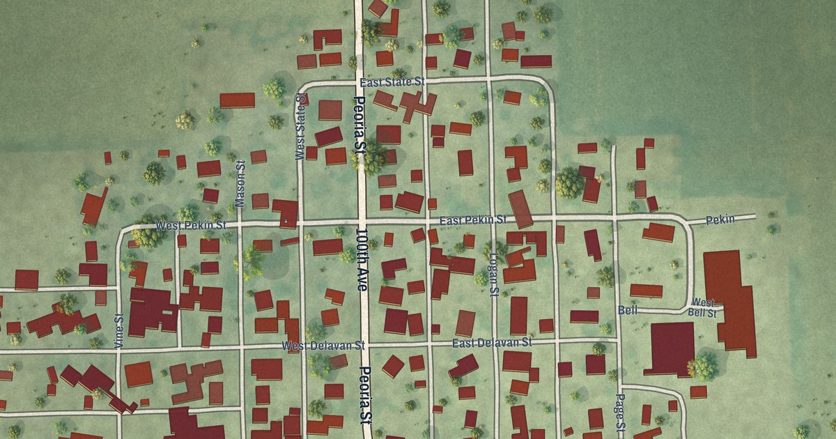 Map of New Holland, Illinois in 2026