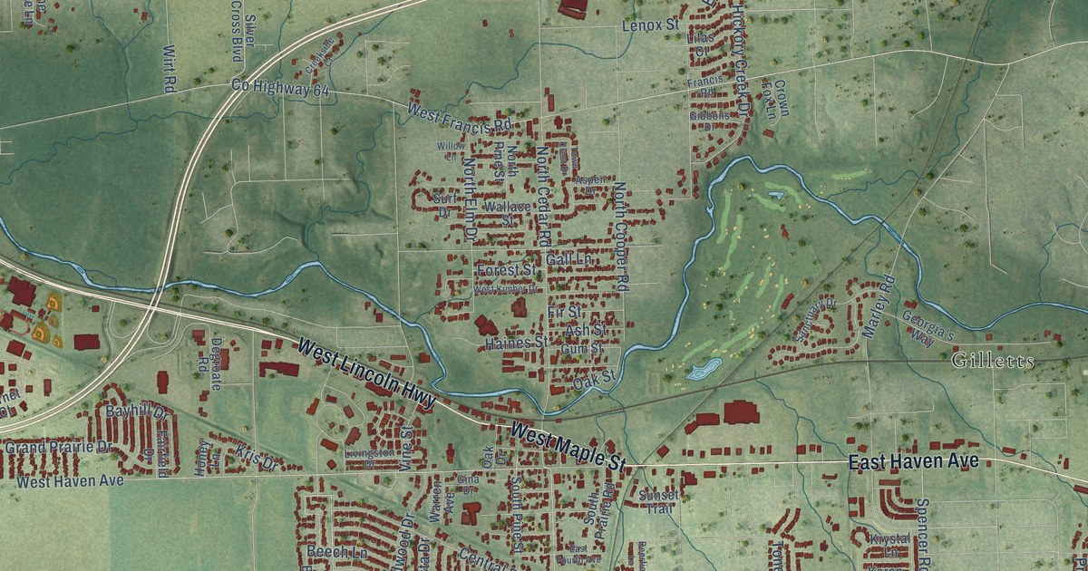 Map of New Lenox, Illinois in 2026