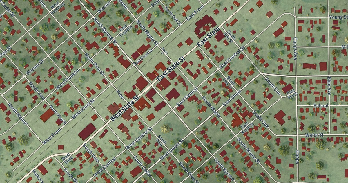 Map of Nokomis, Illinois in 2026