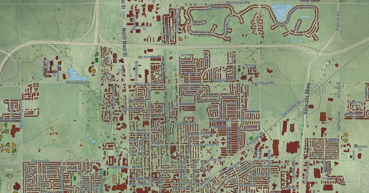Map of Normal, Illinois in 2026