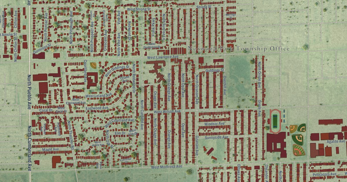 Map of Norridge, Illinois in 2026