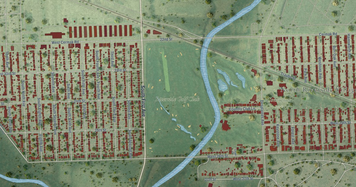 Map of North Riverside, Illinois in 2026