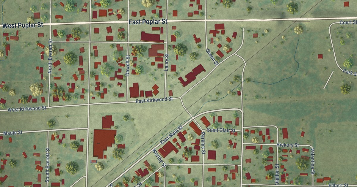 Map of Odin, Illinois in 2026